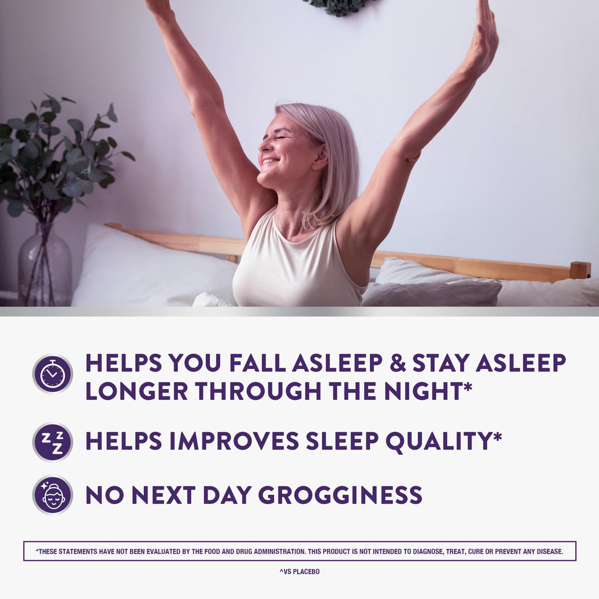 ZzzQuil Pure Zzzs All Night comprimés de mélatonine 2 mg, dosage de 2 mg